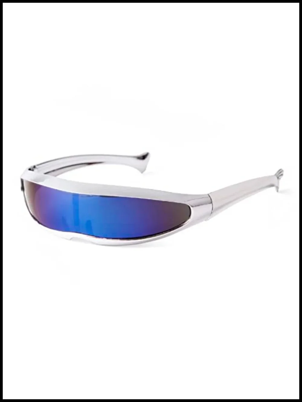 Futuristic Narrow Sunglasses Robot Space Rave Party Cosplay Cyberpunk Visor